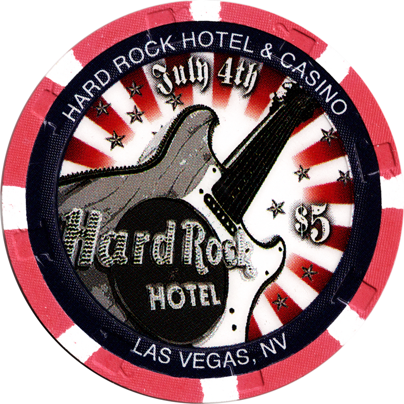 Hard Rock Casino Las Vegas Nevada $5 July 4th Independence Day Chip
