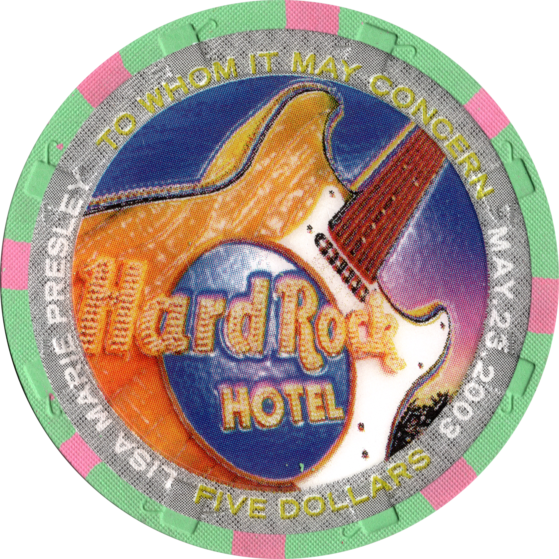 Hard Rock Casino Las Vegas Nevada $5 Lisa Marie Presley Chip 2003