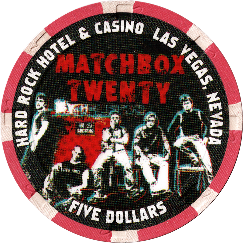 Hard Rock Casino Las Vegas Nevada $5 Matchbox Twenty Chip