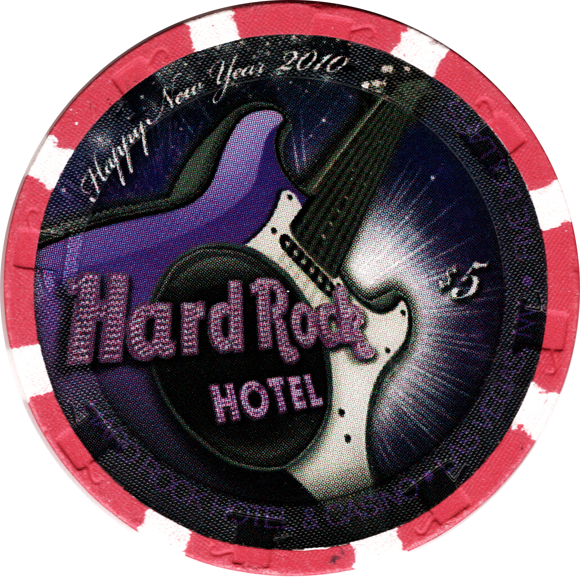 Hard Rock Casino Las Vegas Nevada $5 New Year 2010 Chip