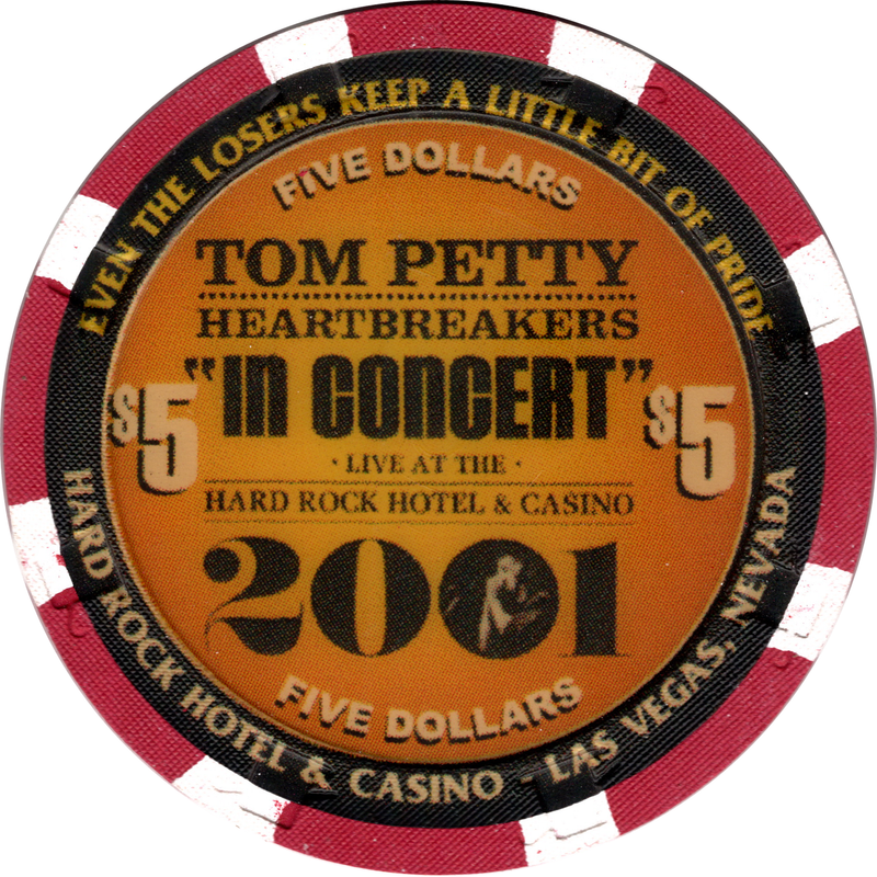 Hard Rock Casino Las Vegas Nevada $5 Tom Petty Chip 2001