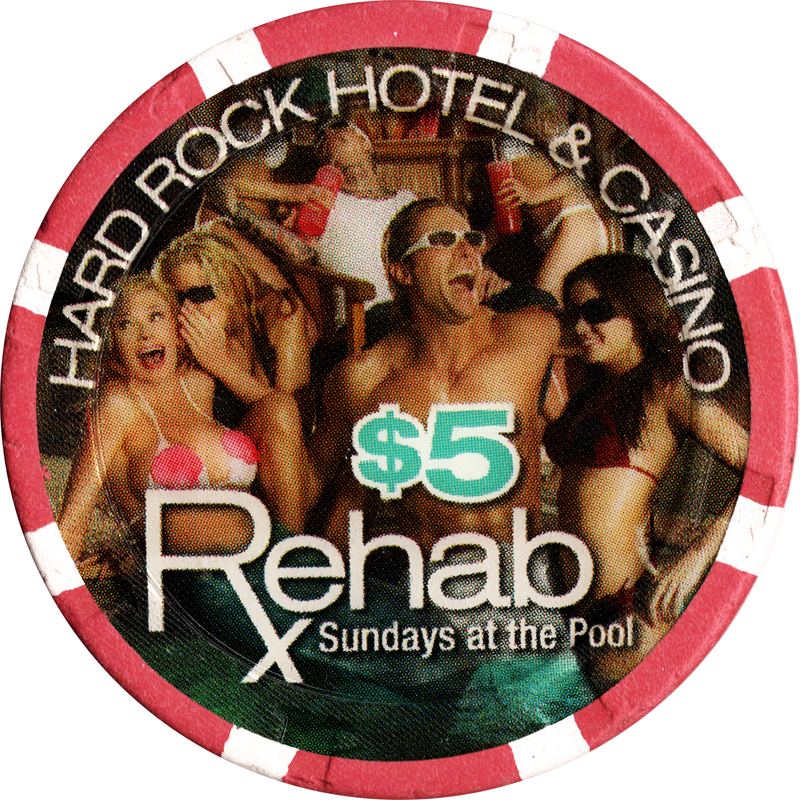 Hard Rock Casino Las Vegas Nevada $5 Rehab Pool Chip