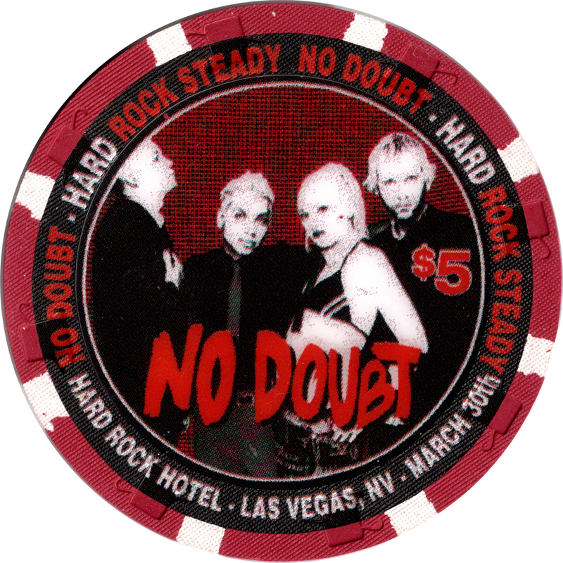 Hard Rock Casino Las Vegas Nevada $5 No Doubt Chip
