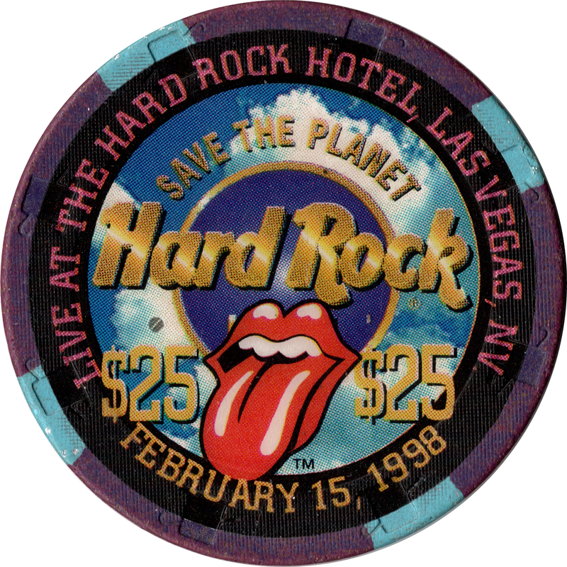 Hard Rock Casino Las Vegas Nevada $25 Rolling Stones Chip 1998