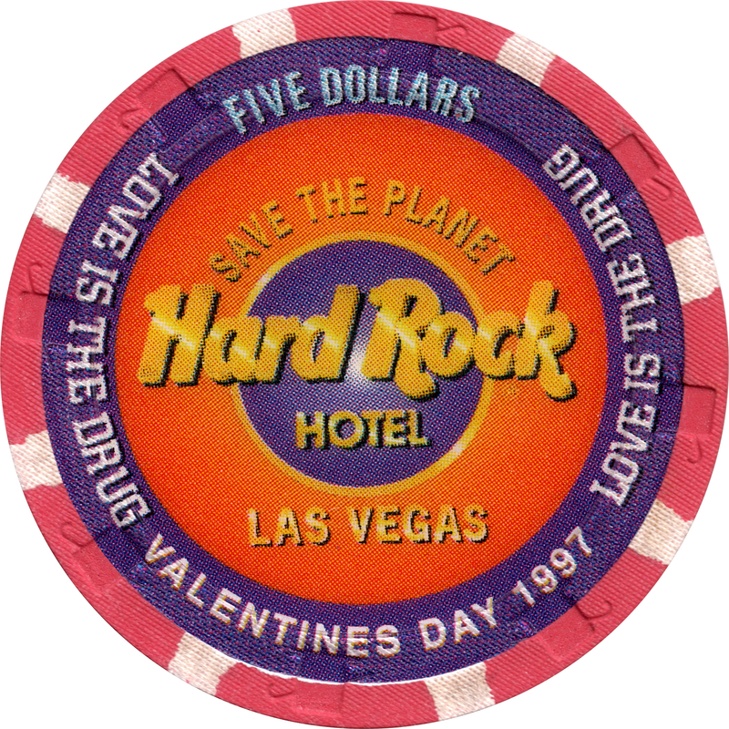 Hard Rock Casino Las Vegas Nevada $5 Valentine 1997 Chip