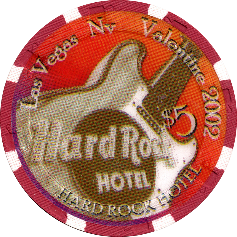 Hard Rock Casino Las Vegas Nevada $5 Valentines 2002 Chip