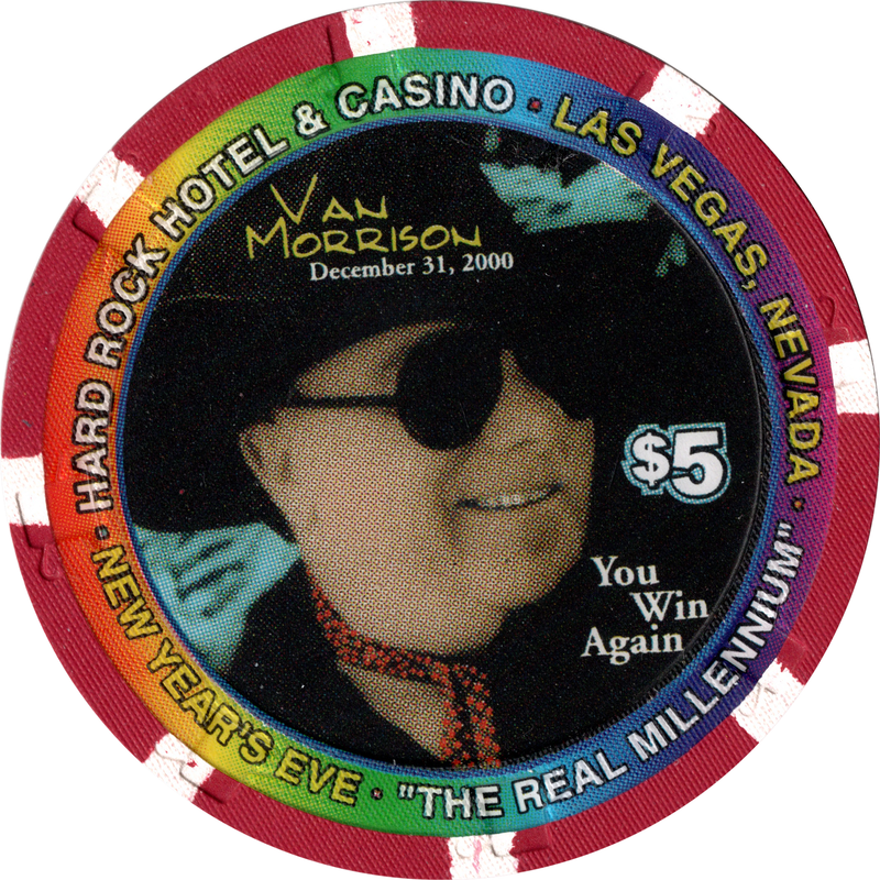 Hard Rock Casino Las Vegas Nevada $5 Van Morrison Chip 2000