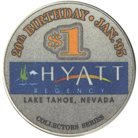 Hyatt Regency $1 (grey) chip - Spinettis Gaming - 2