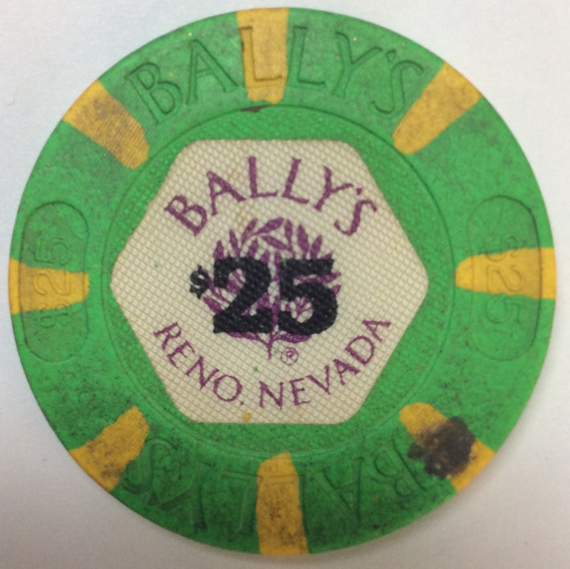 Bally's Casino Reno $25 (green 1986) Chip - Spinettis Gaming - 3