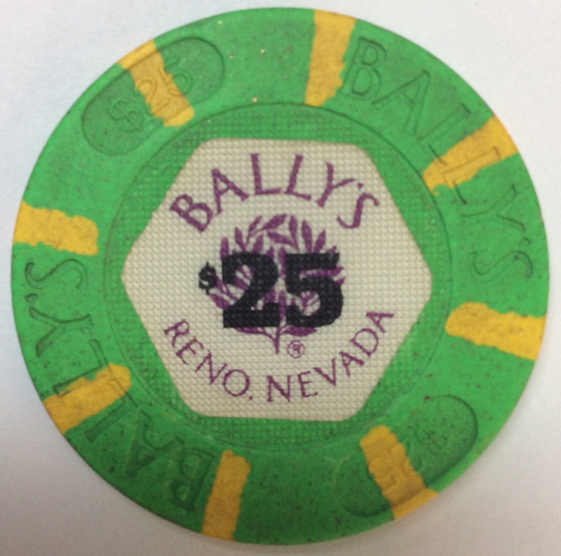 Bally's Casino Reno $25 (green 1986) Chip - Spinettis Gaming - 2