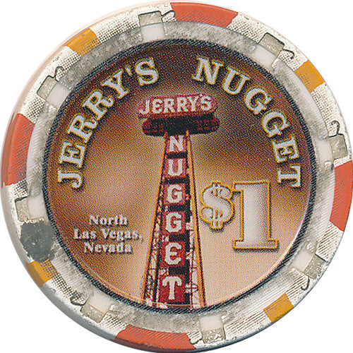 Jerry's Nugget North Las Vegas $1 Casino Chip Large Inlay - Spinettis Gaming
