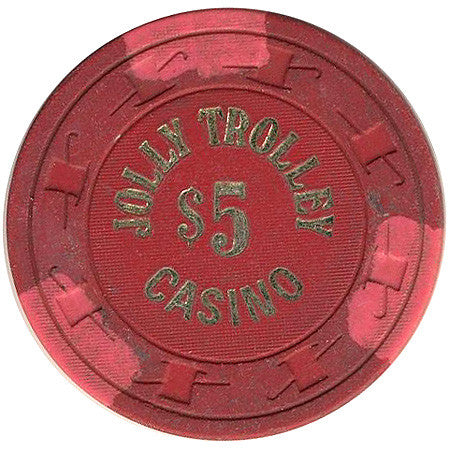 Jolly Trolley Casino $5 (red) chip - Spinettis Gaming - 2
