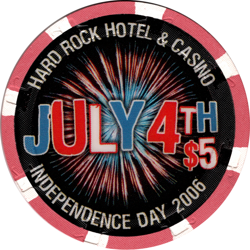 Hard Rock Hotel Las Vegas Nevada $5 July 4th 2006 Chip