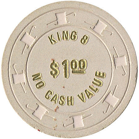 King 8 Casino $1 NCV (beige) chip - Spinettis Gaming
