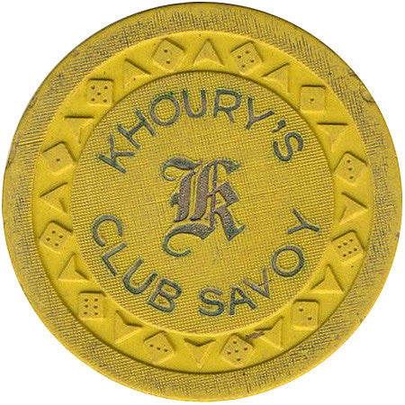 Khoury's Club Savoy (yellow) chip - Spinettis Gaming - 2