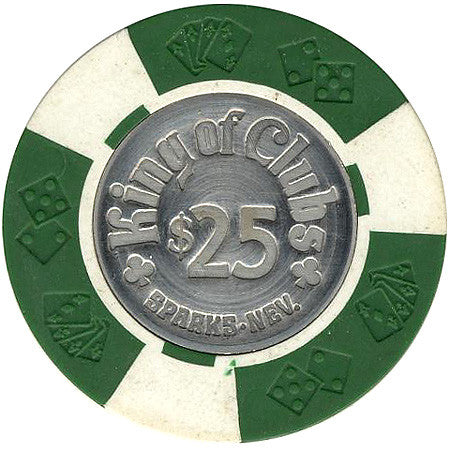King of Clubs $25 (green) chip - Spinettis Gaming - 2