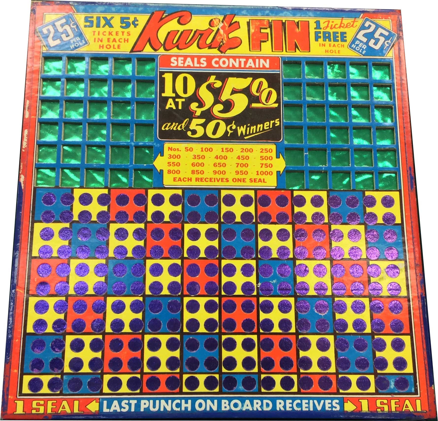 Kwik Fin Punchboard - Spinettis Gaming - 1