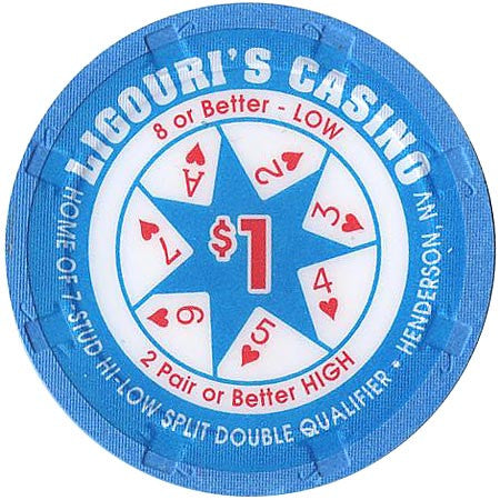 Ligouri's Casino $1 (blue) chip - Spinettis Gaming - 1