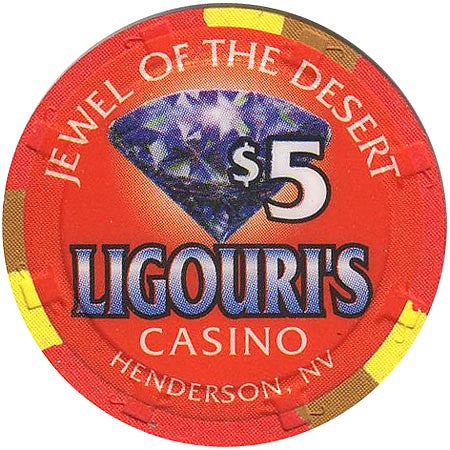 Ligouri's Casino $5 (red) chip - Spinettis Gaming - 1