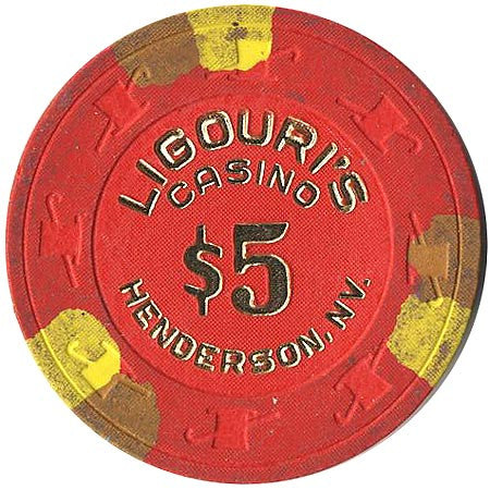 Ligouri's Casino $5 (red) chip - Spinettis Gaming - 1