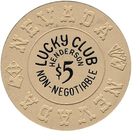Lucky Club $5 (beige) chip - Spinettis Gaming - 1
