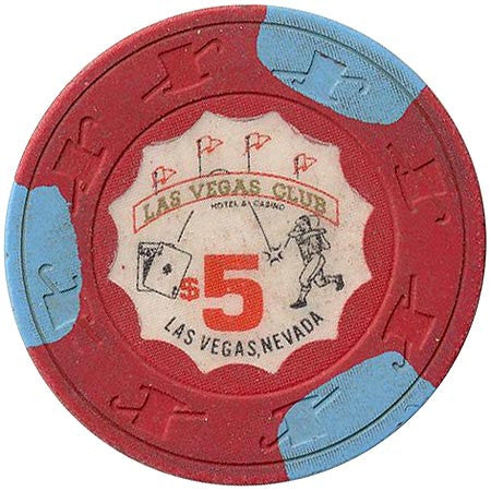 Las Vegas Club $5 (red) chip - Spinettis Gaming - 1