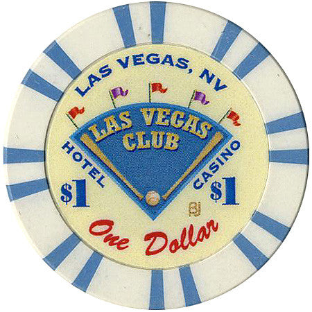 Las Vegas Club $1 (blue/white) chip - Spinettis Gaming - 2