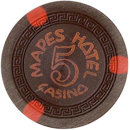 Mapes Casino brown (3-orange inserts) chip - Spinettis Gaming - 1
