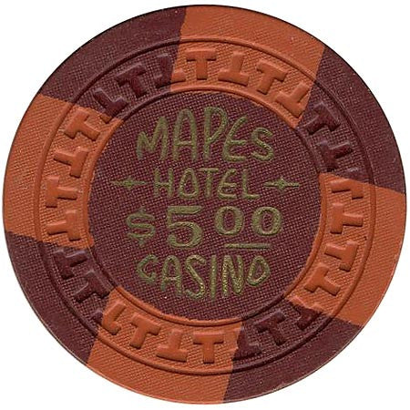 Mapes Casino $5 (brown) chip - Spinettis Gaming - 2