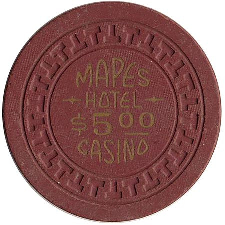 Mapes Casino $5 (burgundy) chip - Spinettis Gaming - 2