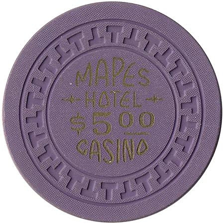 Mapes Casino $5 (purple, gold lettering) chip - Spinettis Gaming - 2