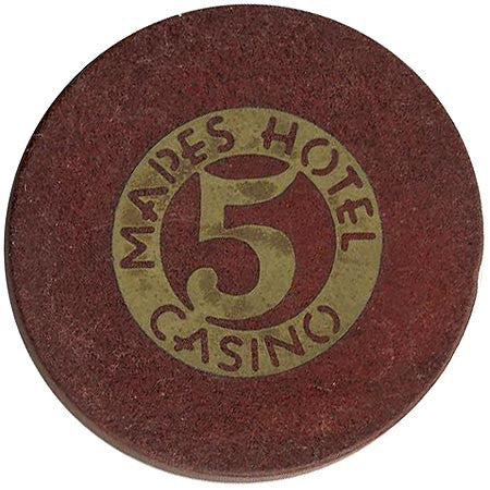 Mapes Hotel 5 (burgundy) chip - Spinettis Gaming - 1