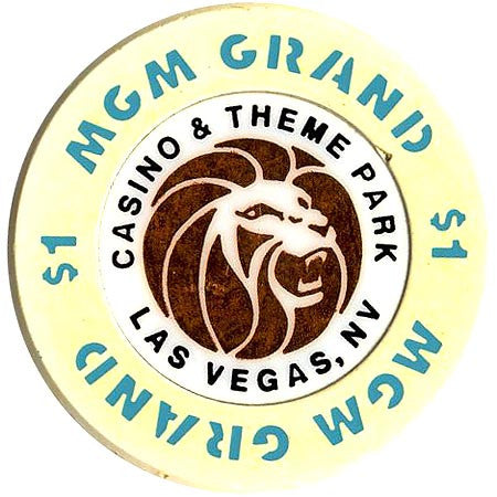 MGM Grand Casino $1 (beige) chip - Spinettis Gaming - 2