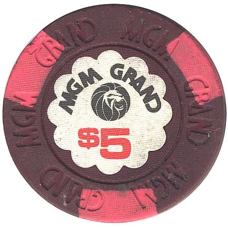MGM Grand Casino $5 (purple) chip - Spinettis Gaming - 1