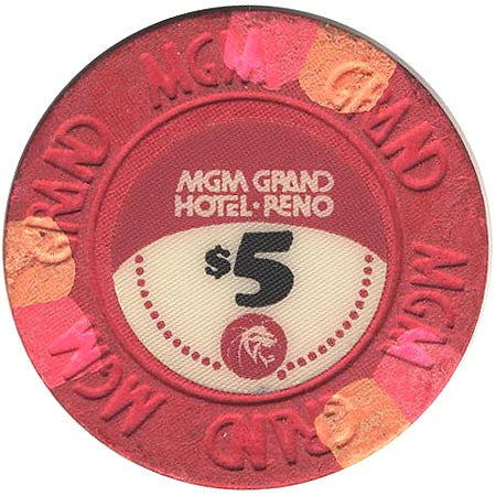 MGM Grand Casino $5 (red) chip - Spinettis Gaming - 2