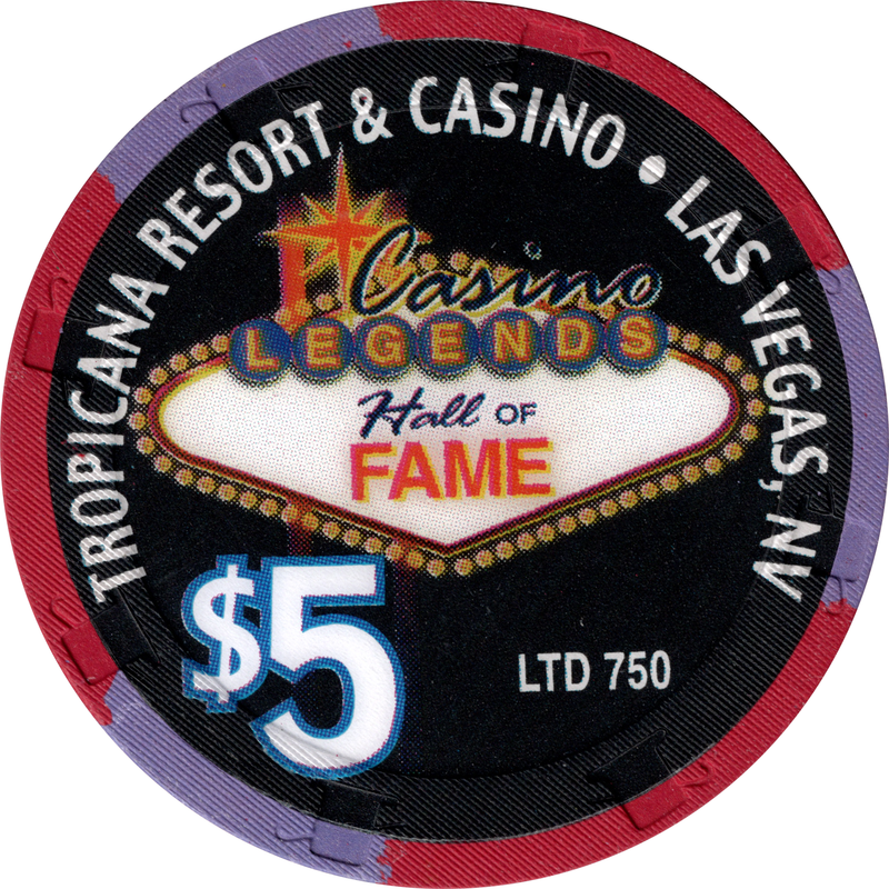 Tropicana Casino Las Vegas Nevada $5 Hall of Headliners Chip