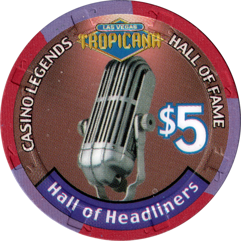 Tropicana Casino Las Vegas Nevada $5 Hall of Headliners Chip