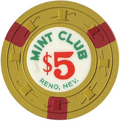 Mint Club Casino Reno Nevada $5 Chip 1959