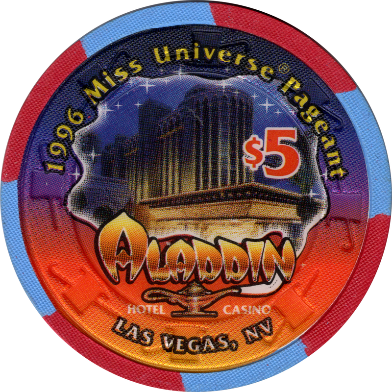 Aladdin Casino Las Vegas Nevada $5 Miss Universe Pageant 1996 Chip