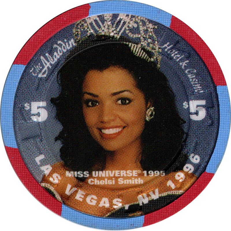 Aladdin Casino Las Vegas Nevada $5 Miss Universe Pageant 1996 Chip