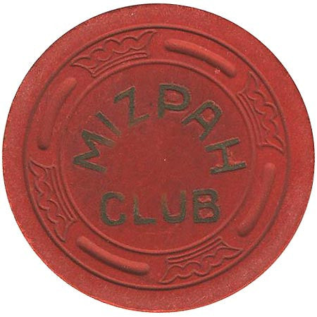 Mizpah Club (red) chip - Spinettis Gaming - 1