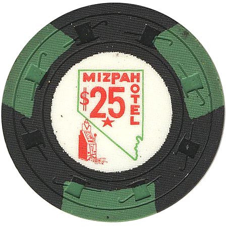 Mizpah $25 (black) chip - Spinettis Gaming - 2