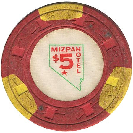 Mizpah Hotel $5 (red) chip - Spinettis Gaming - 1