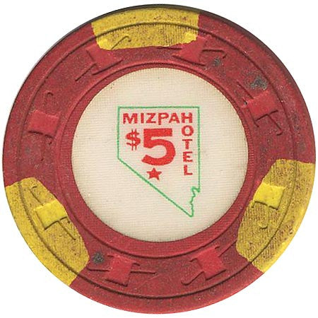 Mizpah Hotel $5 (red) chip - Spinettis Gaming - 2