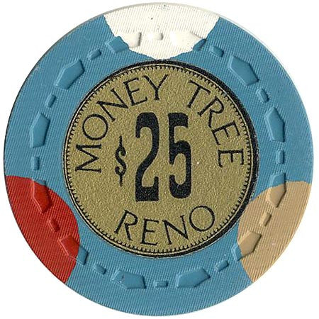 Money Tree Casino Reno $25 chip (cyan) - Spinettis Gaming