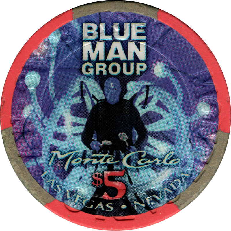 Monte Carlo Casino Las Vegas Nevada $5 Blue Man Group Chip 2012