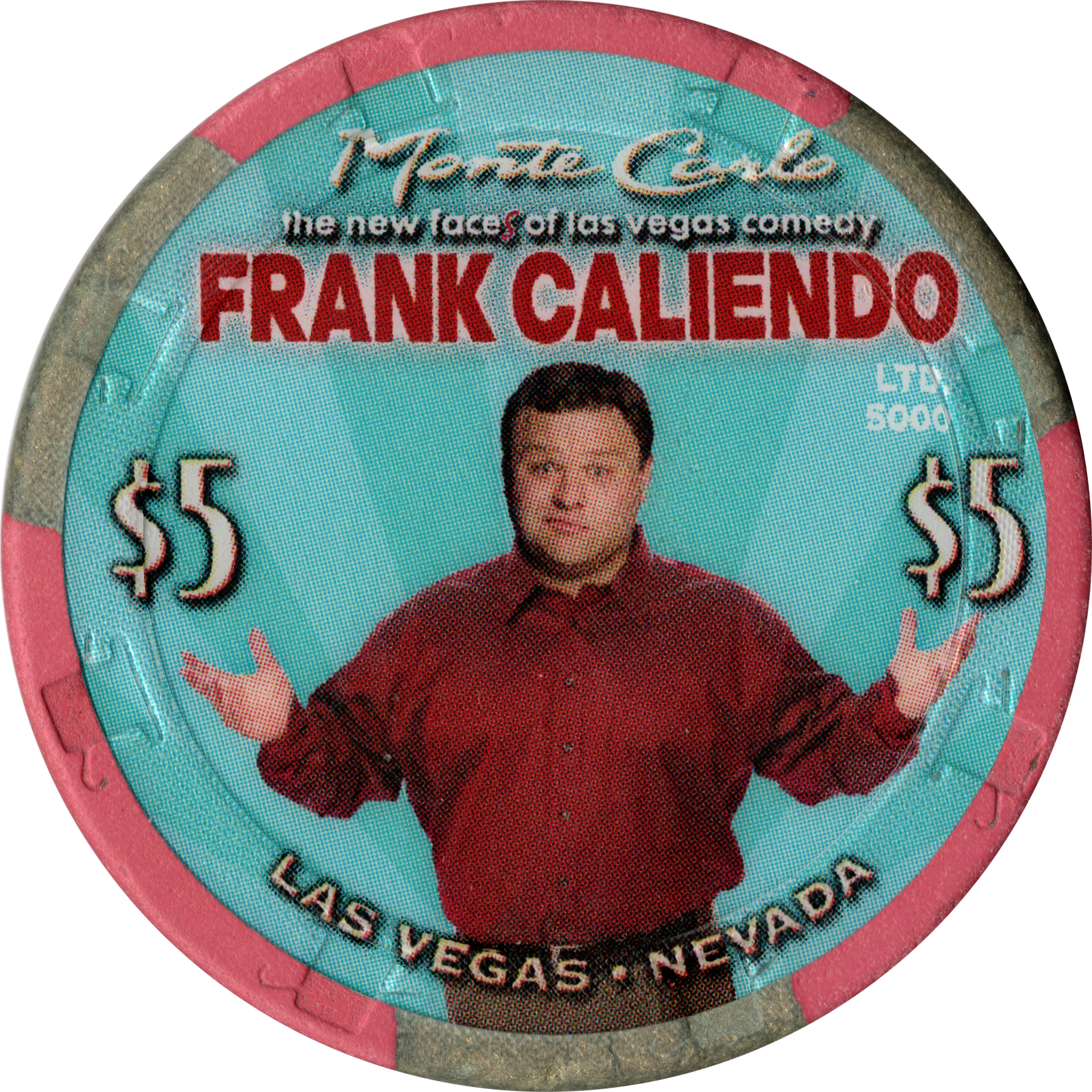 Monte Carlo Casino Las Vegas Nevada $5 Frank Caliendo Chip 2010