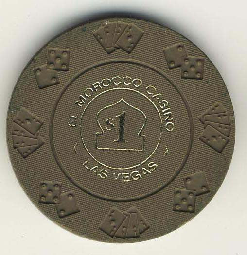El Morocco $1 (gray 1975) Chip - Spinettis Gaming - 2