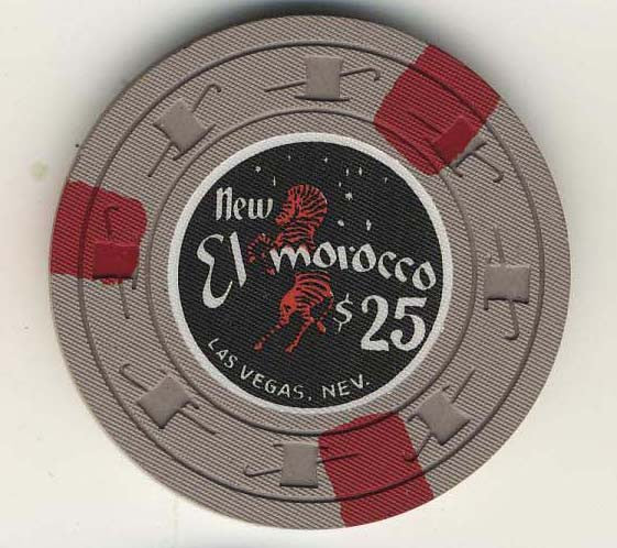 El Morocco $25 (gray 1959) Chip - Spinettis Gaming - 1