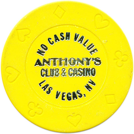 Anthony's Casino Las Vegas Nevada NCV Yellow Chip 1989